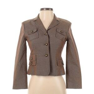 BCBGMaxAzria Brown Blazer with Brass Button Details